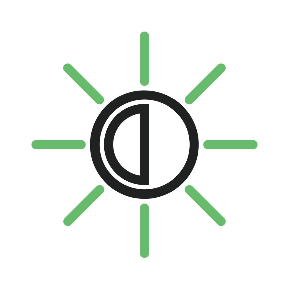 Display Line Green and Black Icon vector