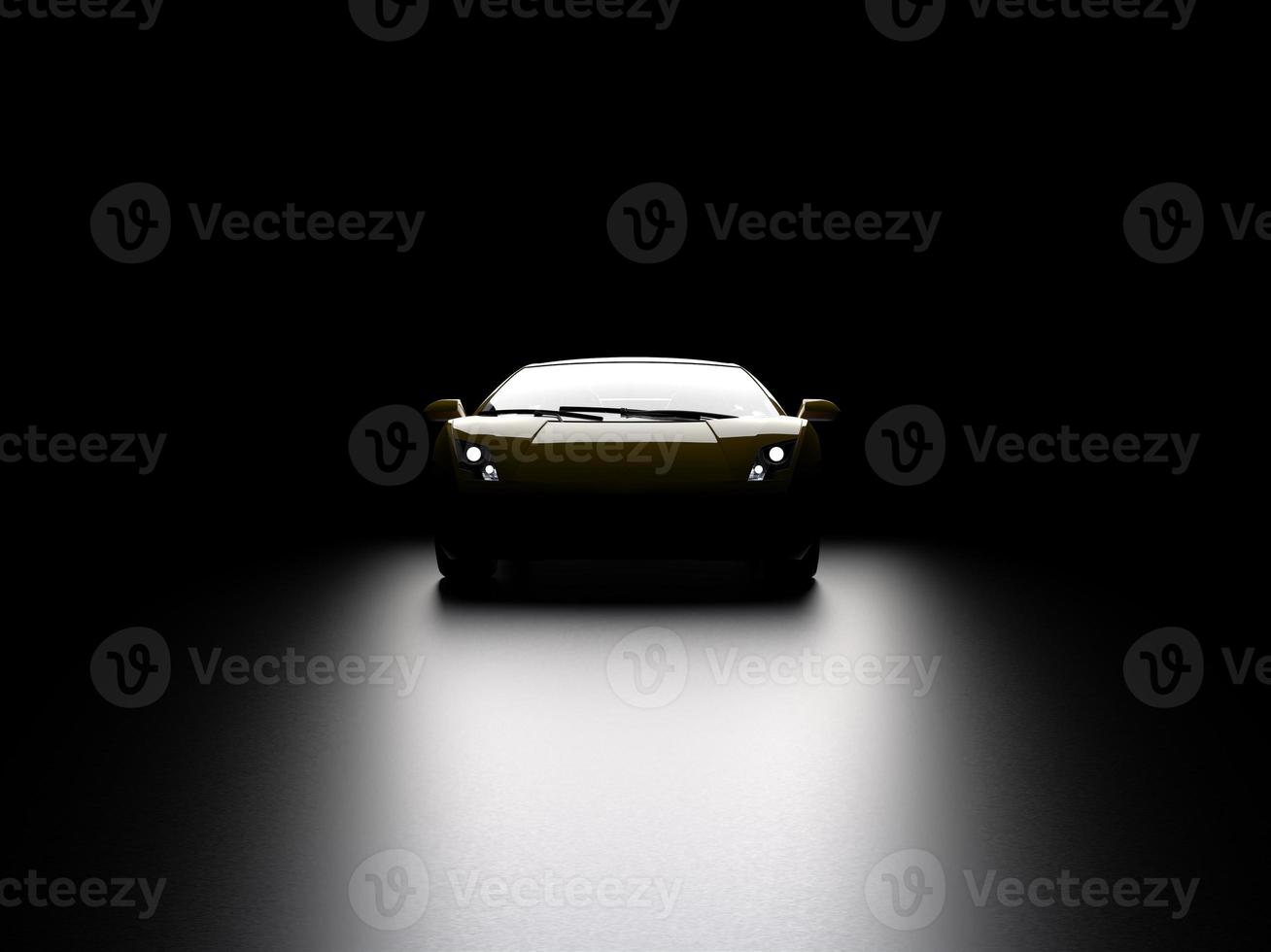 sports car on a dark background photo