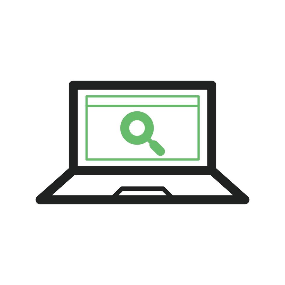 Find on Internet Line Green and Black Icon vector