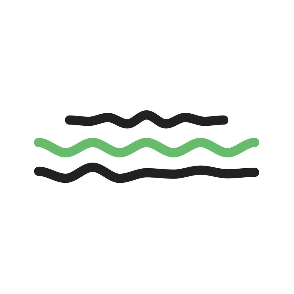 Waters Line Green and Black Icon vector