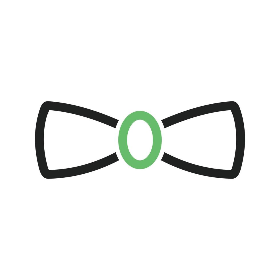 Bow Tie Line Green and Black Icon vector