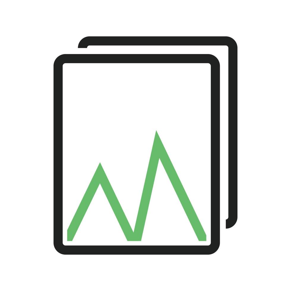Photo Album Line Green and Black Icon vector