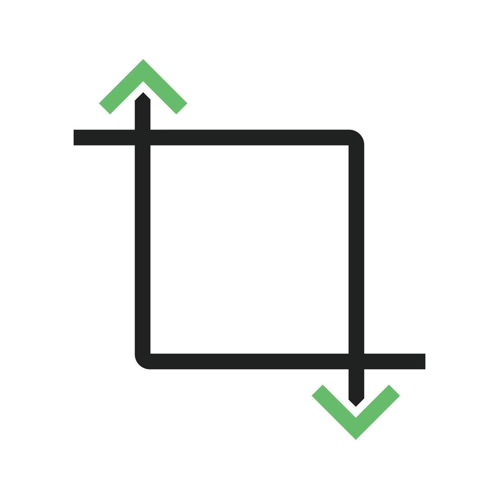 Transform Line Green and Black Icon vector