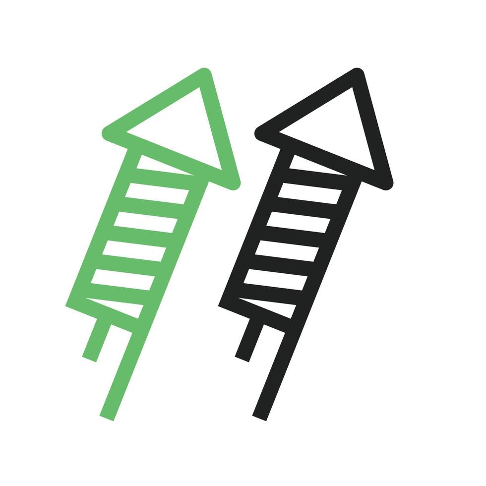 Fireworks II Line Green and Black Icon vector