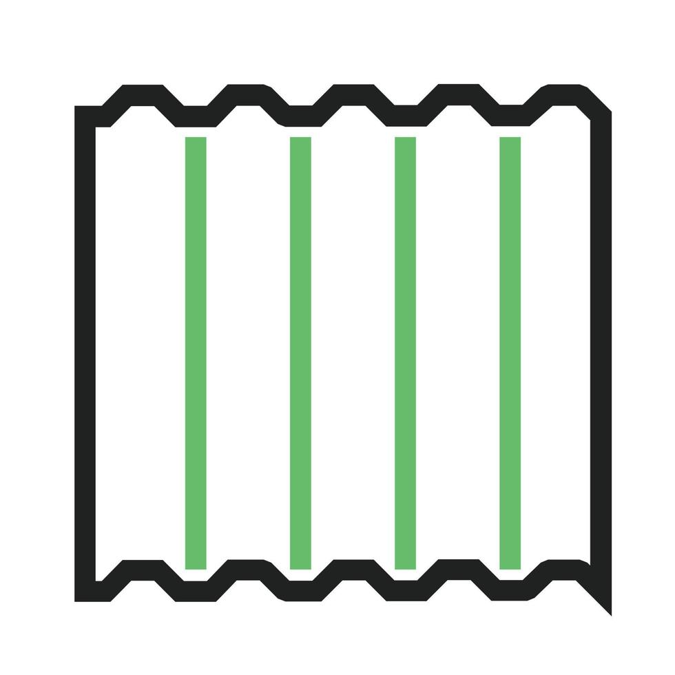 Metal Sheet Line Green and Black Icon vector