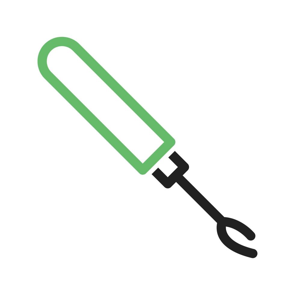 Seam Ripper Line Green and Black Icon vector