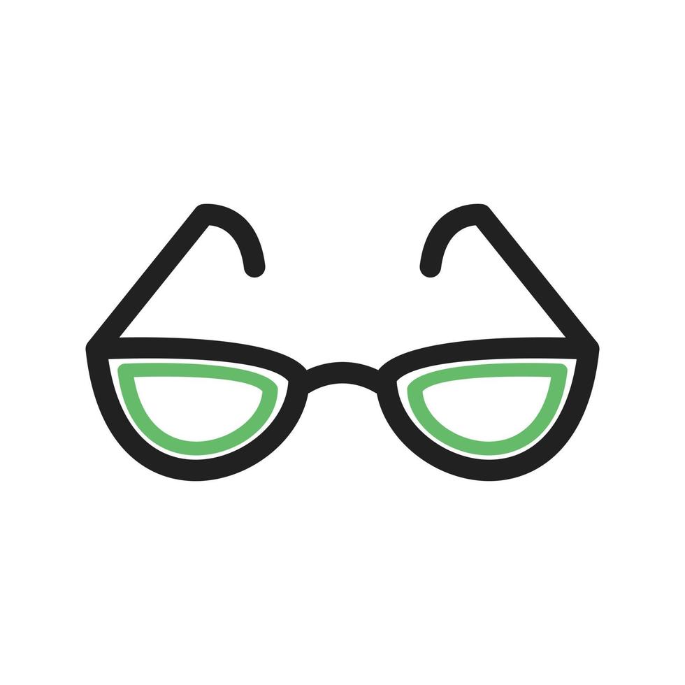 gafas de lectura línea icono verde y negro vector