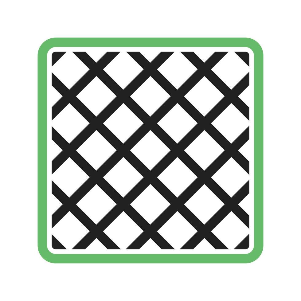 Scrubbing Cloth Line Green and Black Icon vector