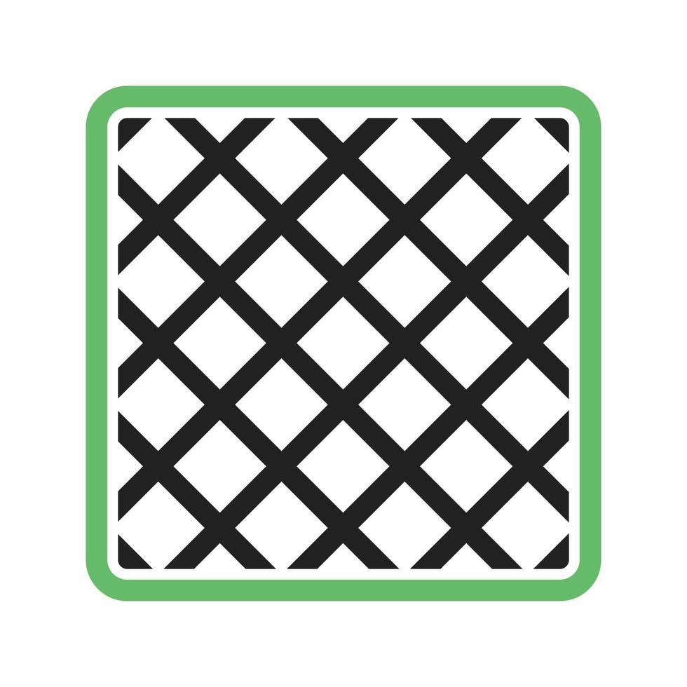 Scrubbing Cloth Line Green and Black Icon vector