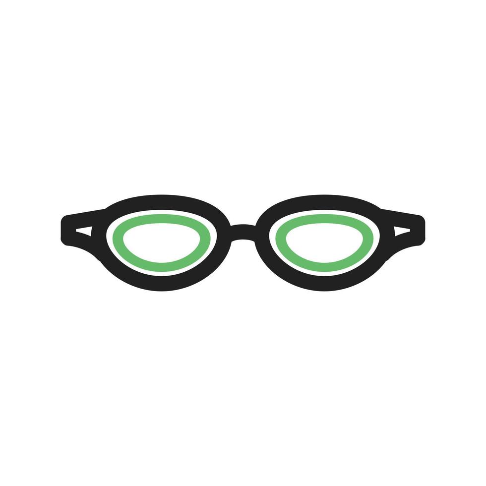 Sunglasses Line Green and Black Icon vector