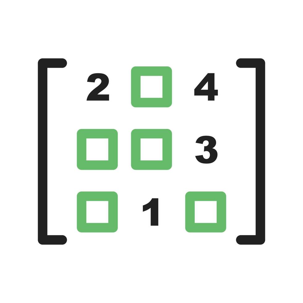 Solve Problem Line Green and Black Icon vector