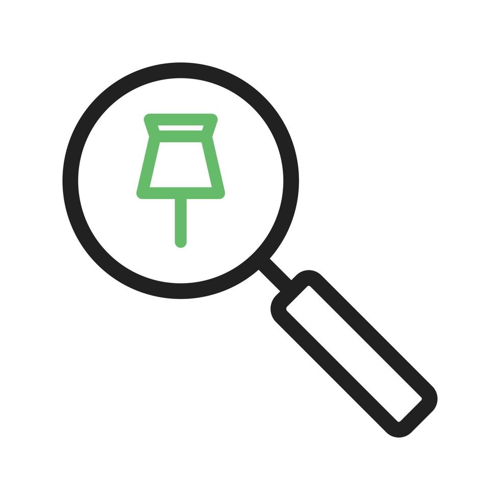 Tracking Services Line Green and Black Icon vector