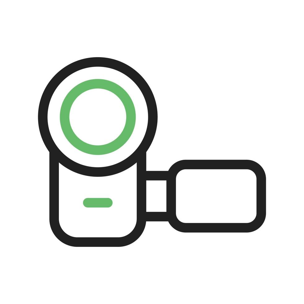 Hand Camera I Line Green and Black Icon vector