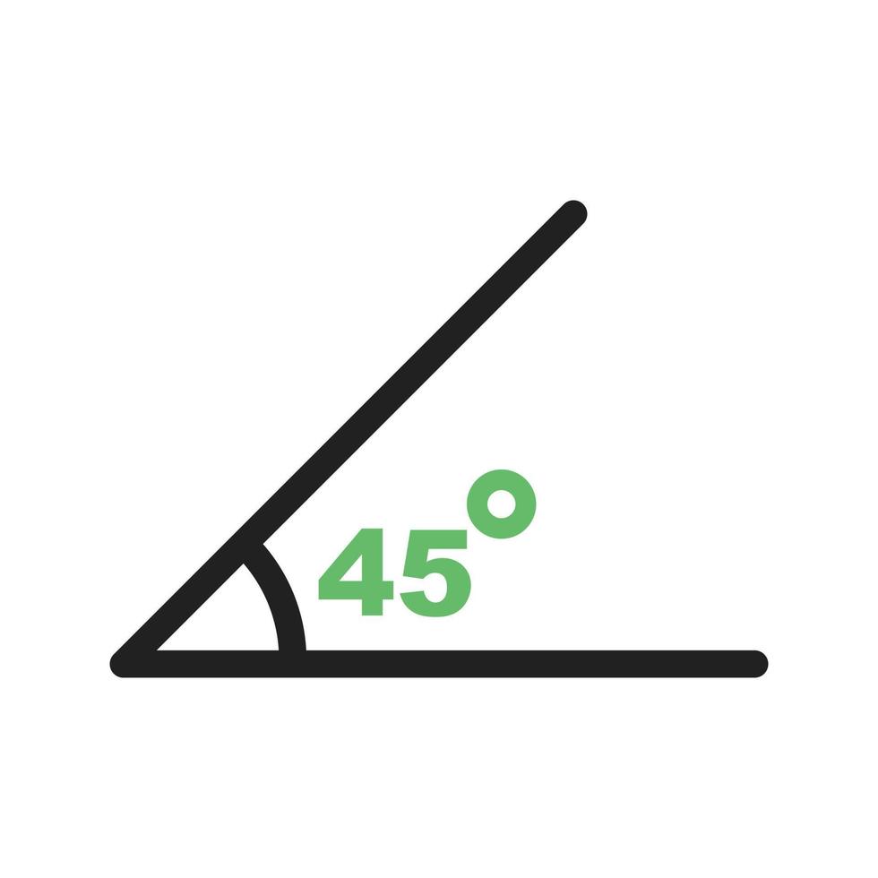 Angle Line Green and Black Icon vector