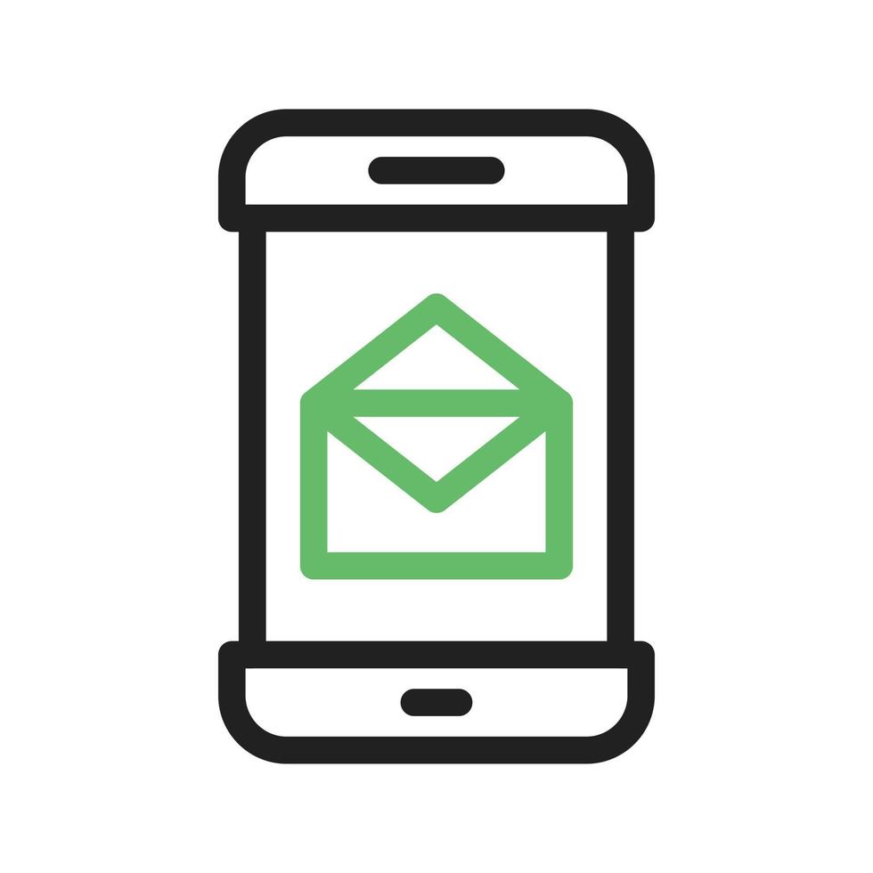 Messaging App Line Green and Black Icon vector
