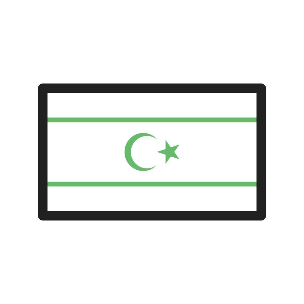 Libya Line Green and Black Icon vector