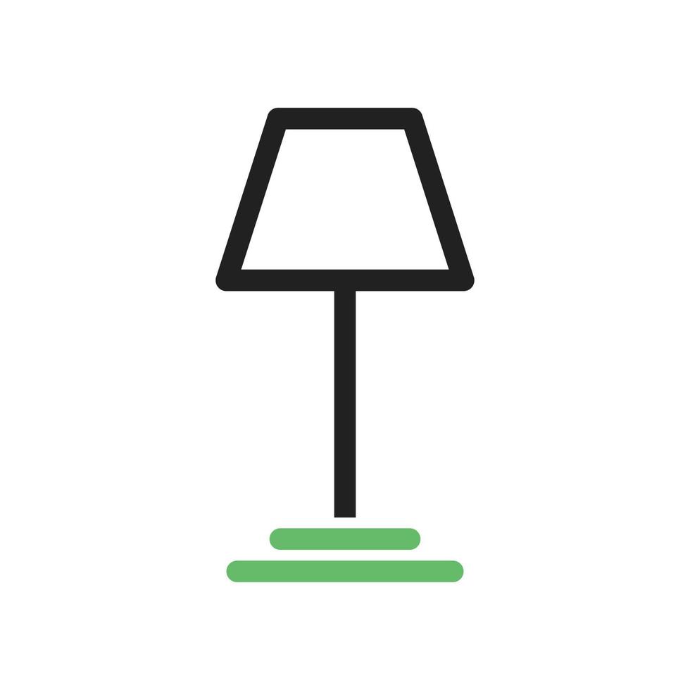 Lamp Line Green and Black Icon vector