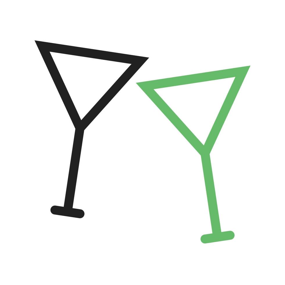 Glasses Line Green and Black Icon vector