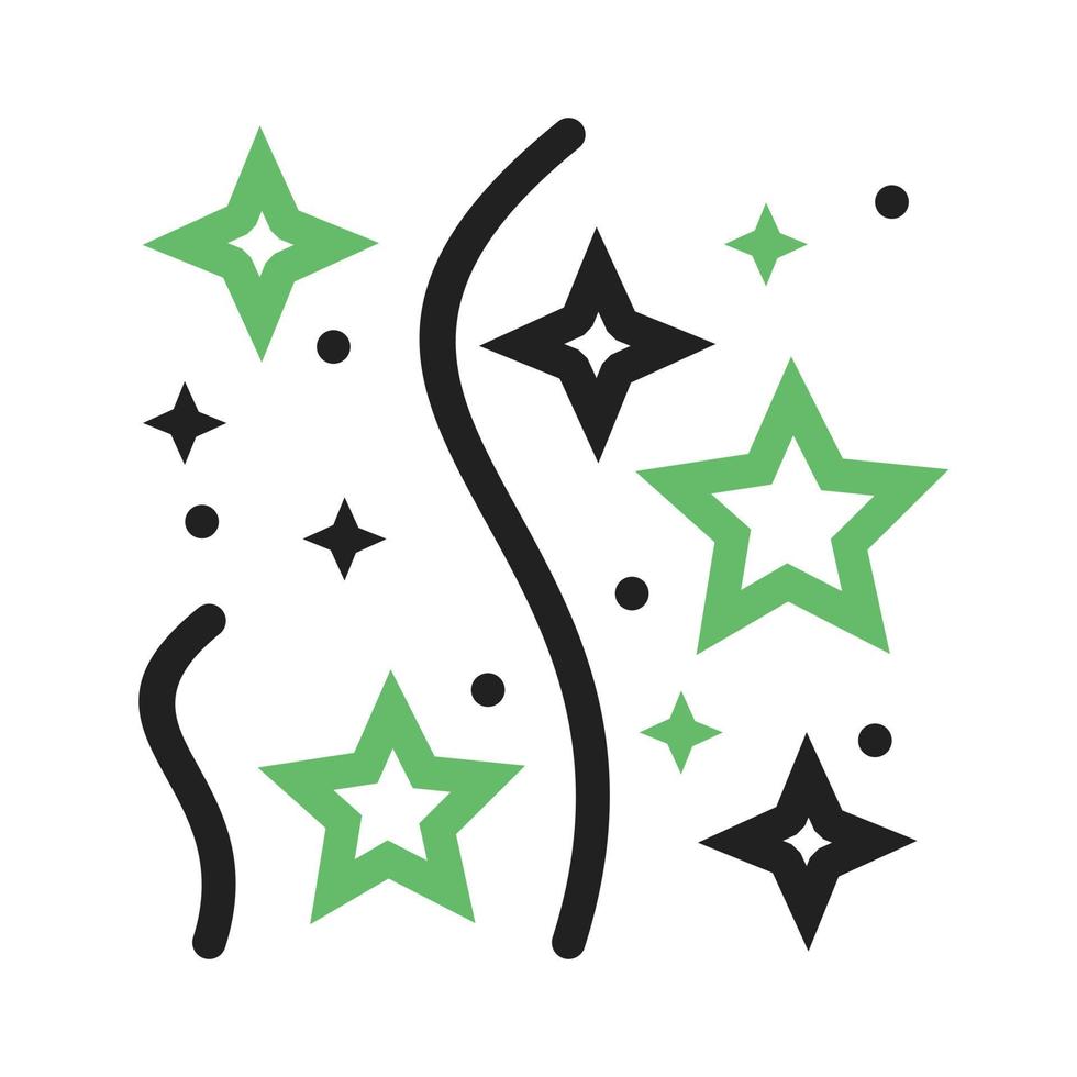 Party I Line Green and Black Icon vector