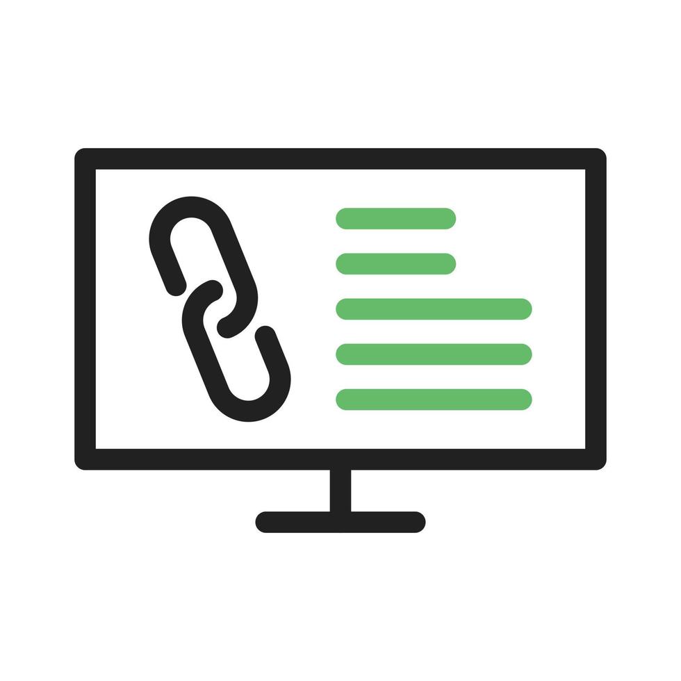 Connection History Line Green and Black Icon vector