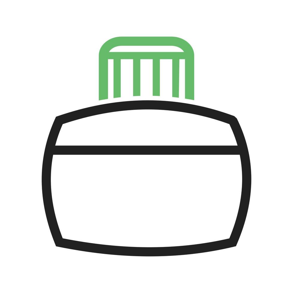 Ink Bottle Line Green and Black Icon vector