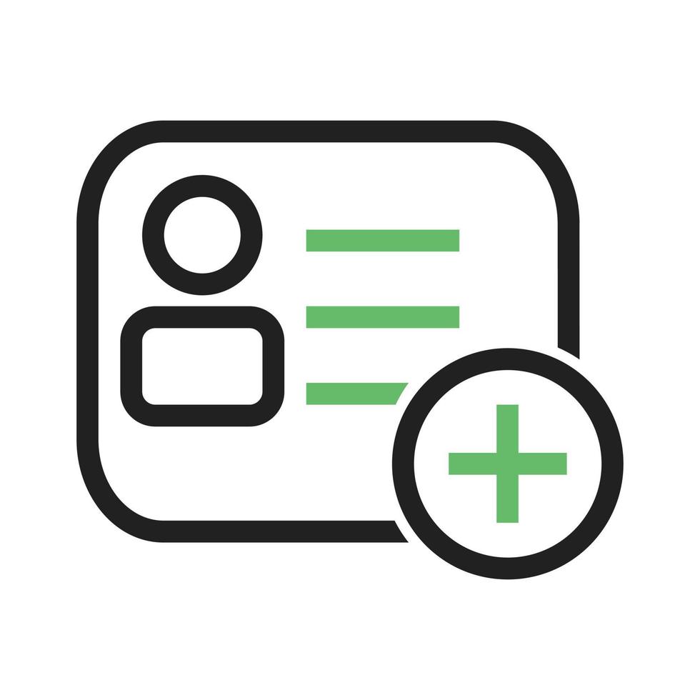 línea de tarjeta de membresía icono verde y negro vector