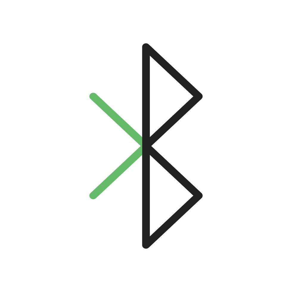 Bluetooth Line Green and Black Icon vector