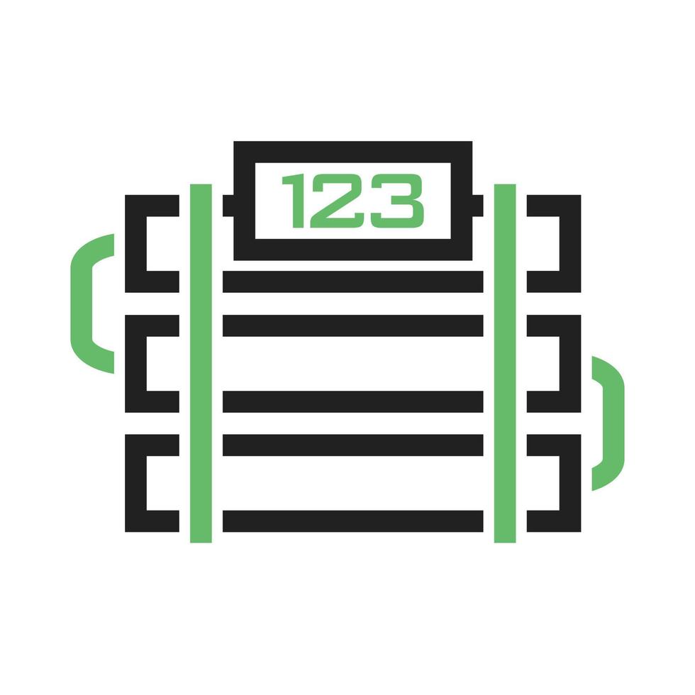 Time Bomb Line Green and Black Icon vector