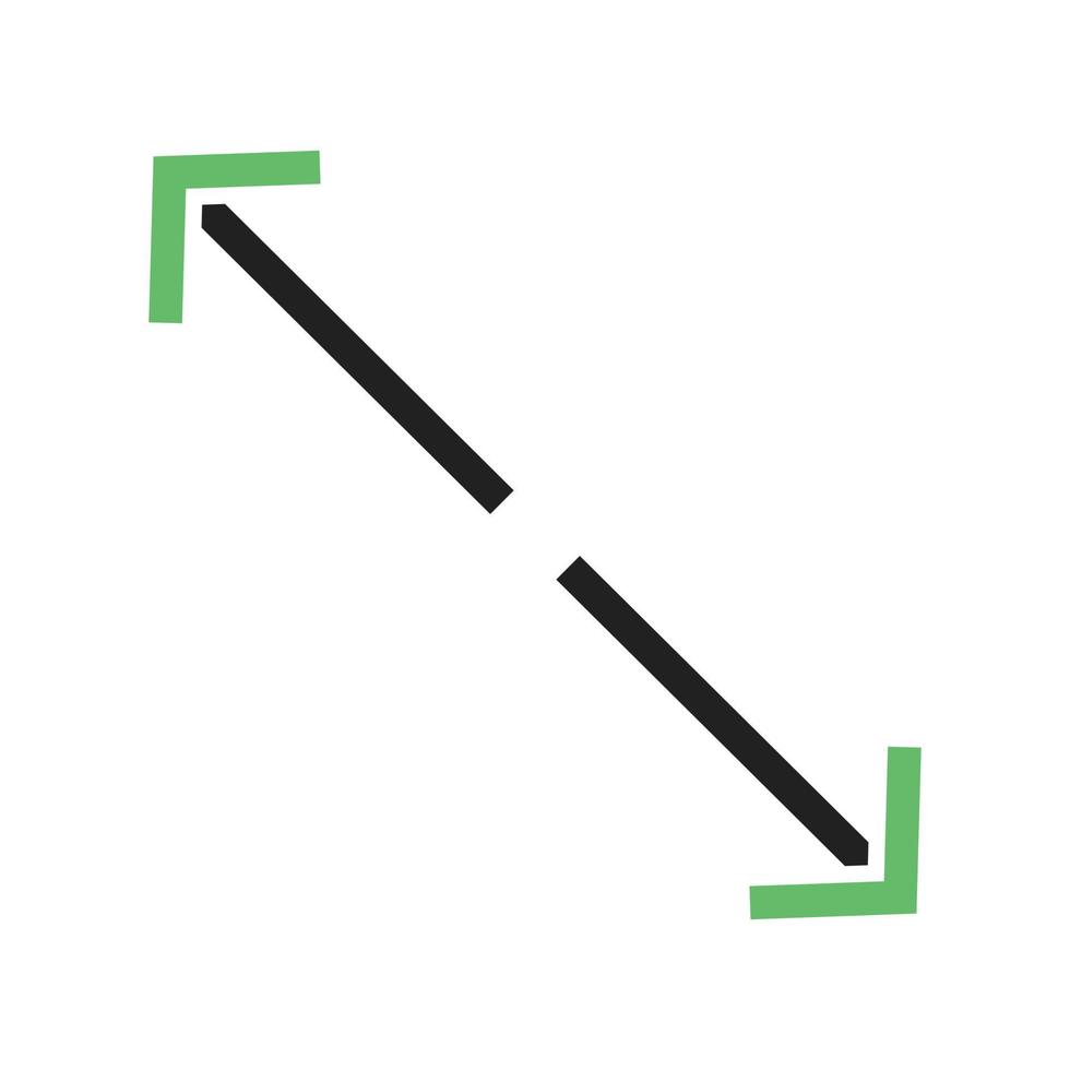 Fit To II Line Green and Black Icon vector
