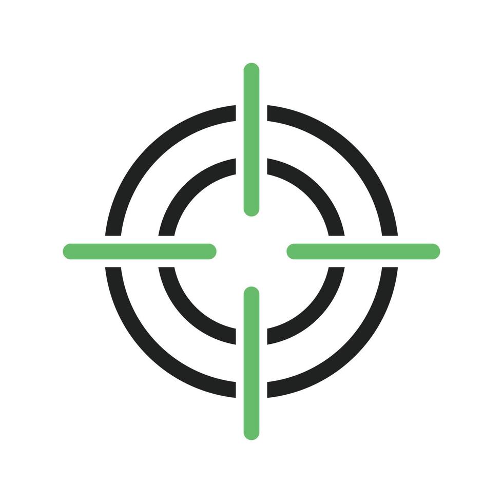 Target Line Green and Black Icon vector