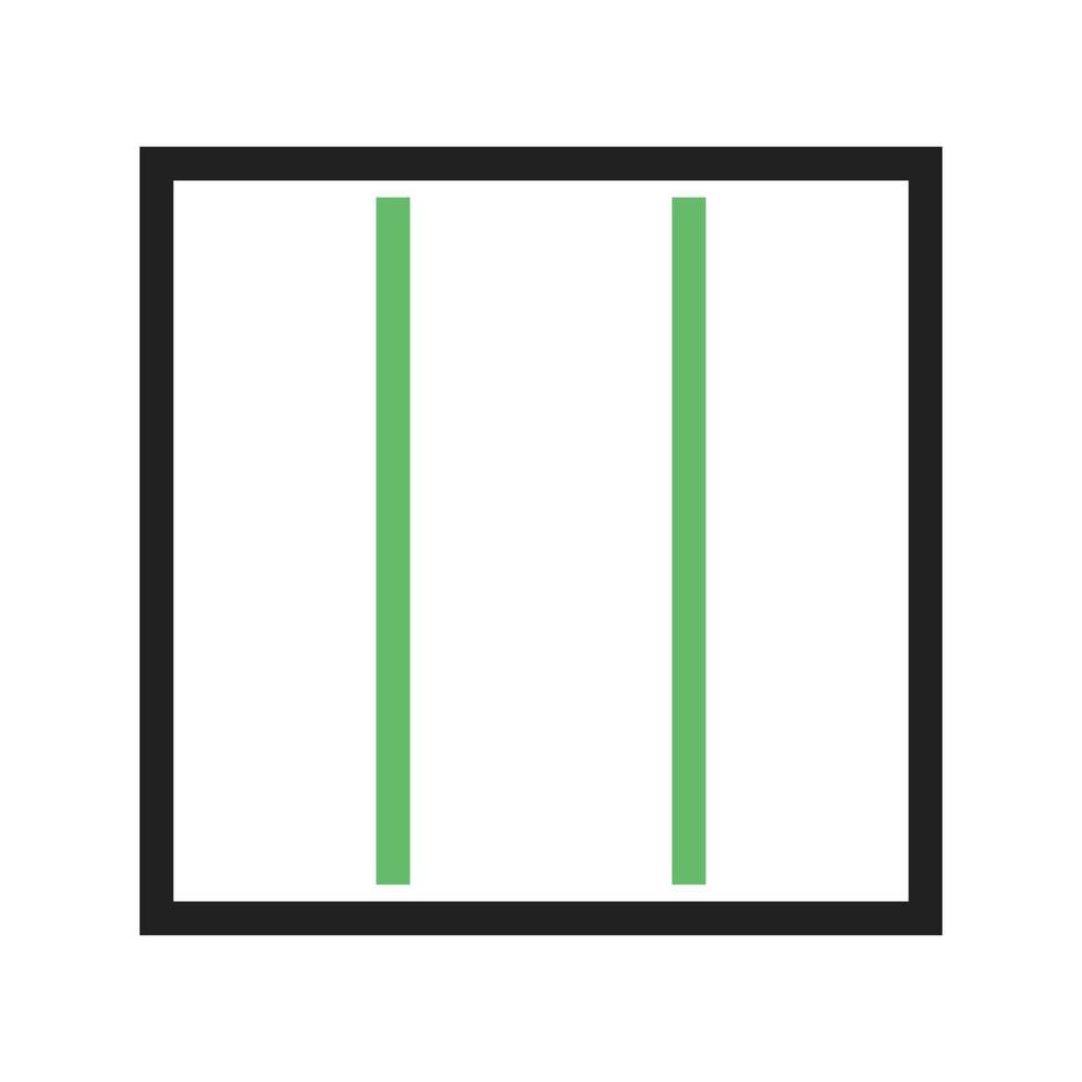 View Column Line Green and Black Icon vector