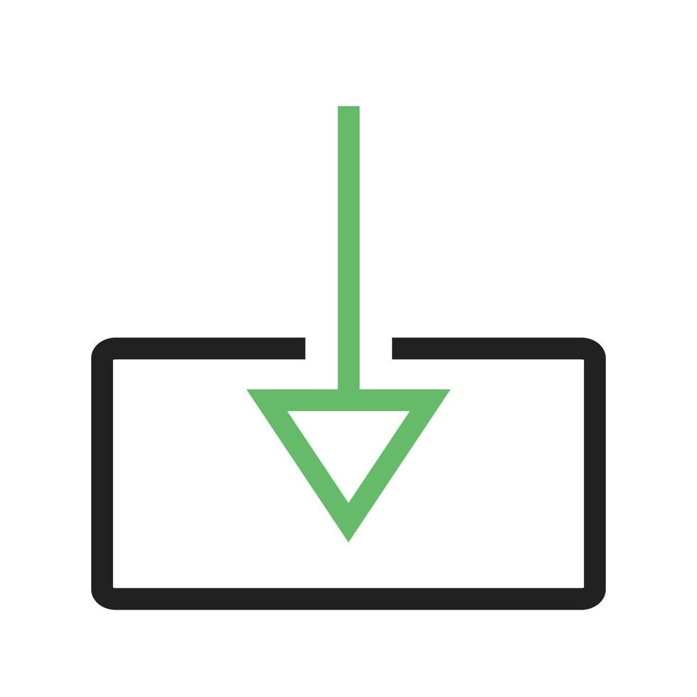 System Update Alt Line Green and Black Icon vector