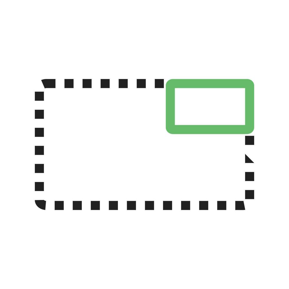 Tab Unselected Line Green and Black Icon vector