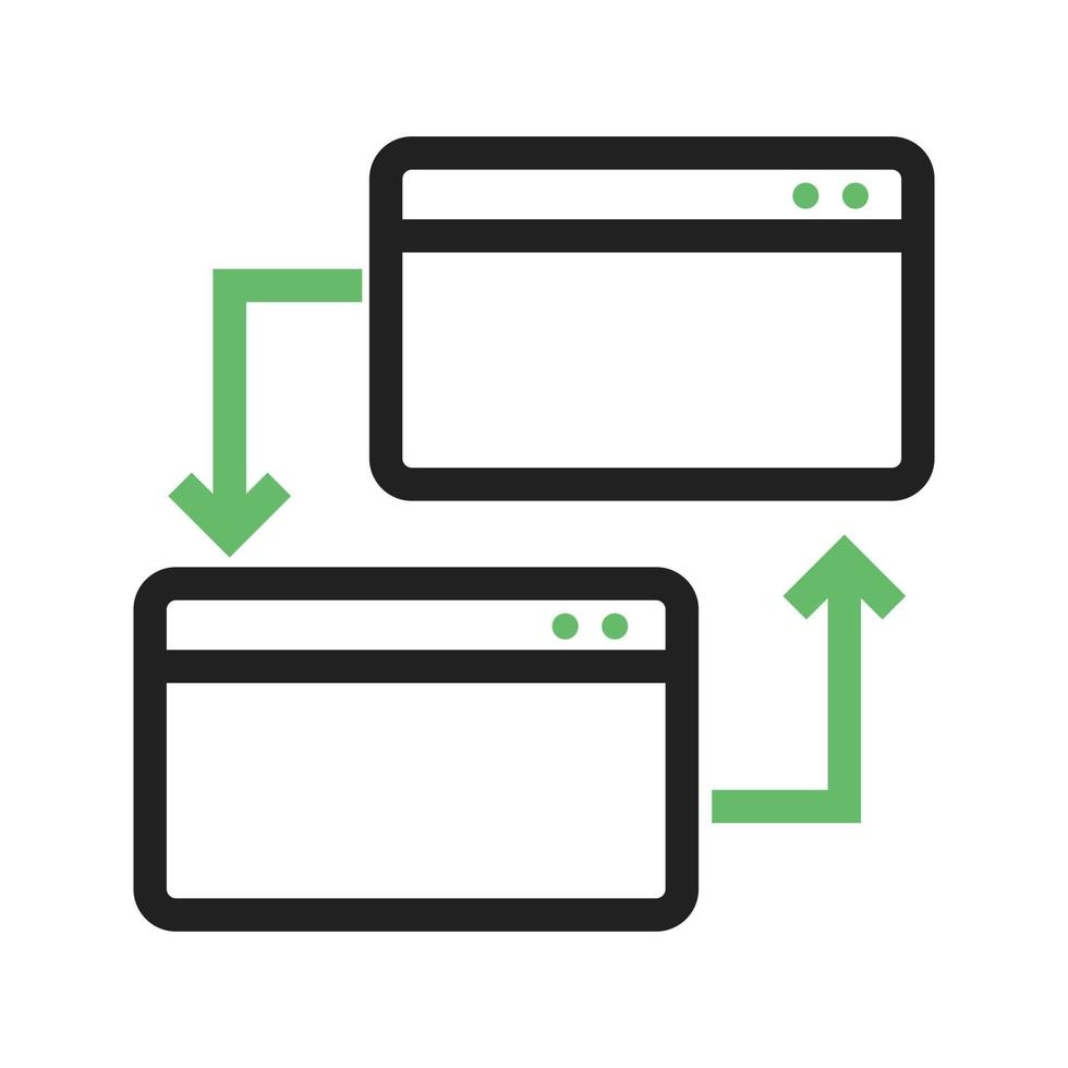 Pingback Line Green and Black Icon vector