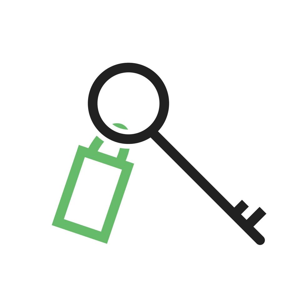 House Keys Line Green and Black Icon vector