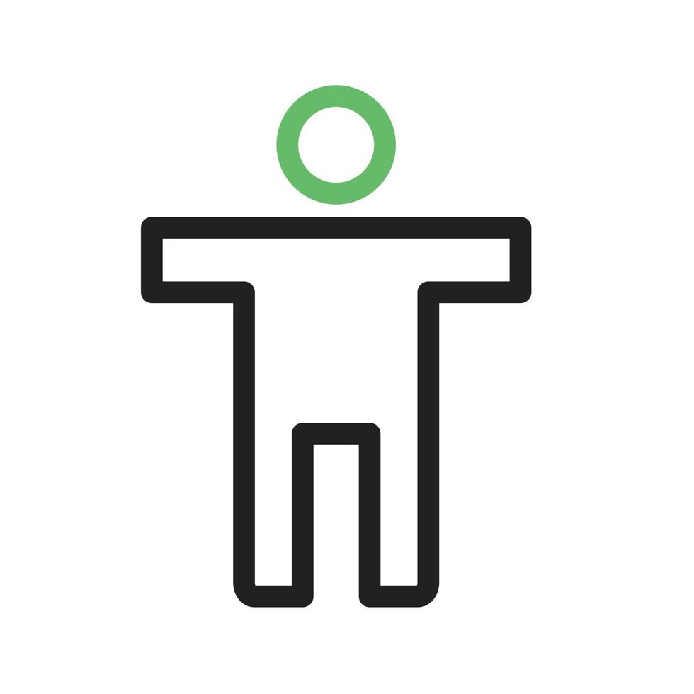 Accessibility Line Green and Black Icon vector