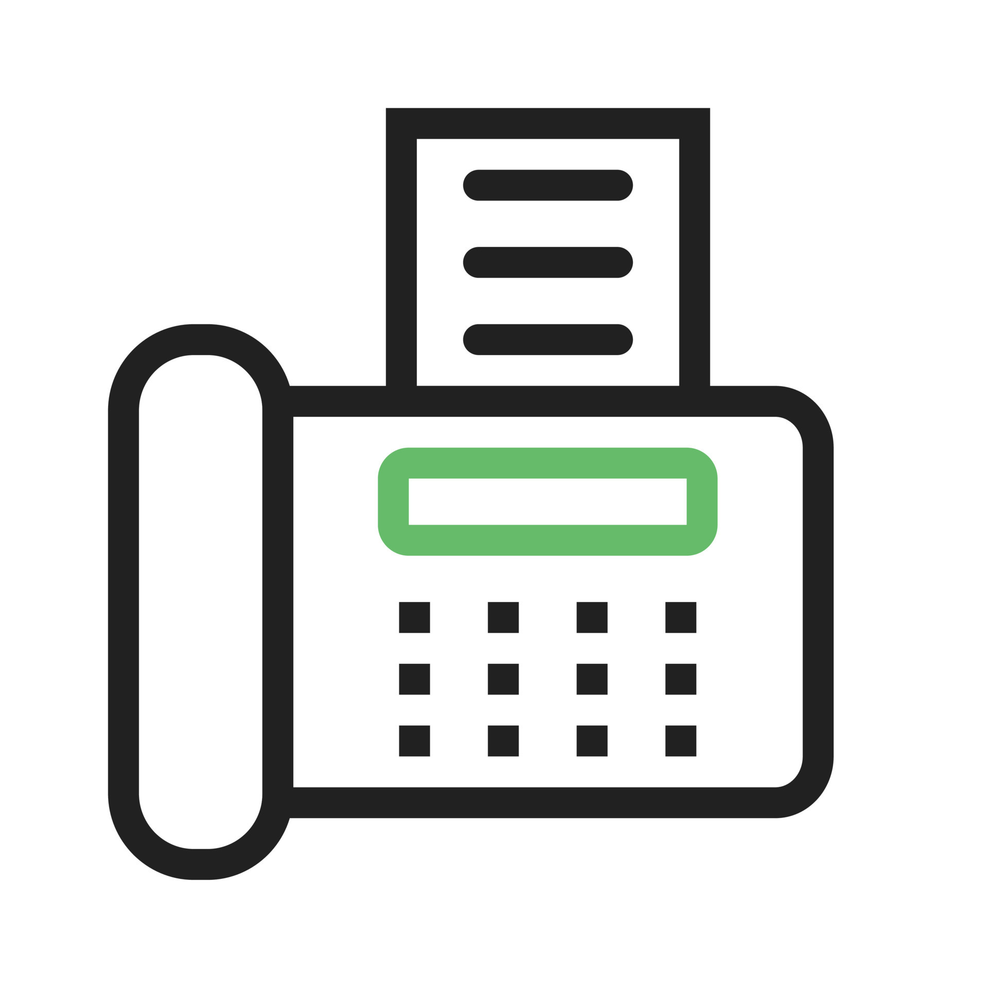 Fax Machine Line Green and Black Icon 9698897 Vector Art at Vecteezy