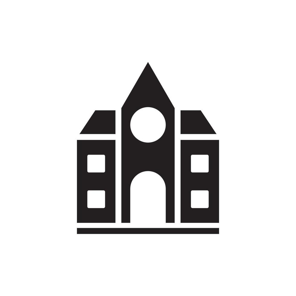 School Building Icon EPS 10 vector