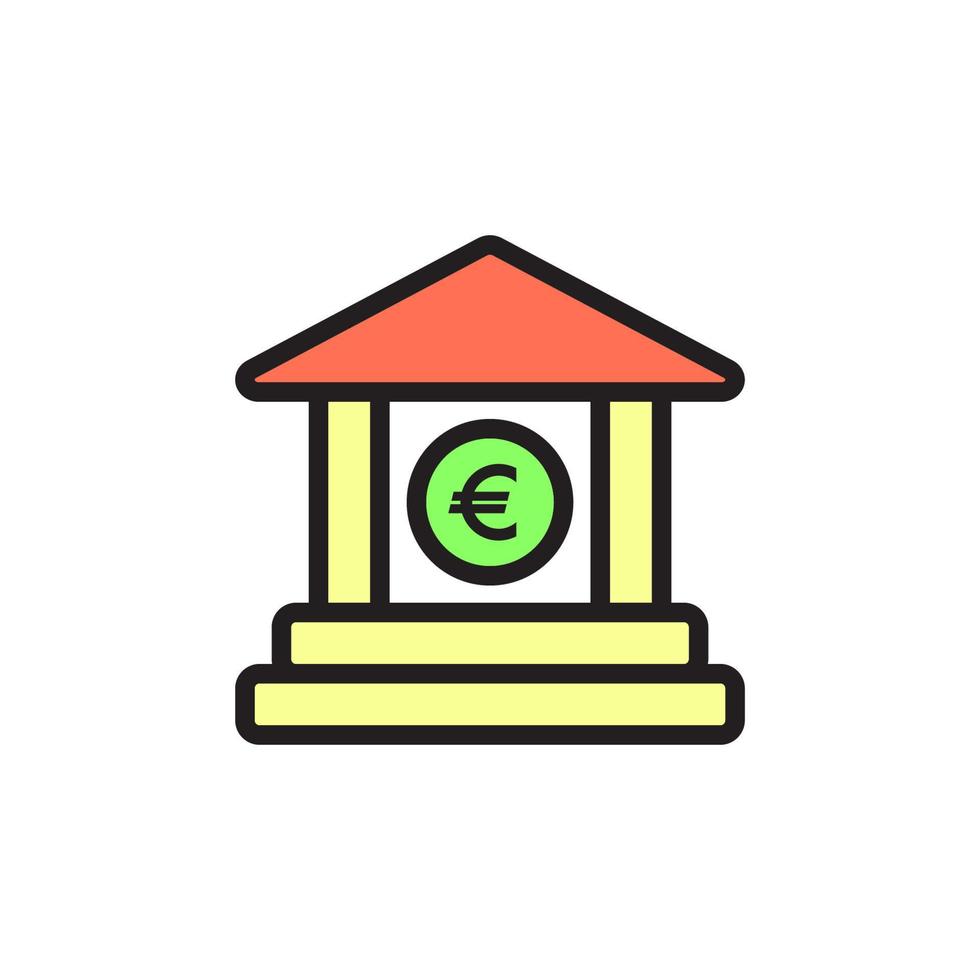 icono de banco eps 10 vector