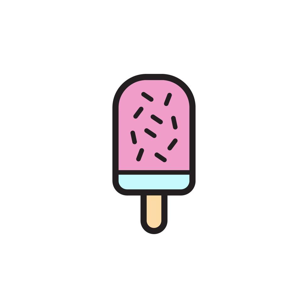helado, icono de cono de hielo eps 10 vector