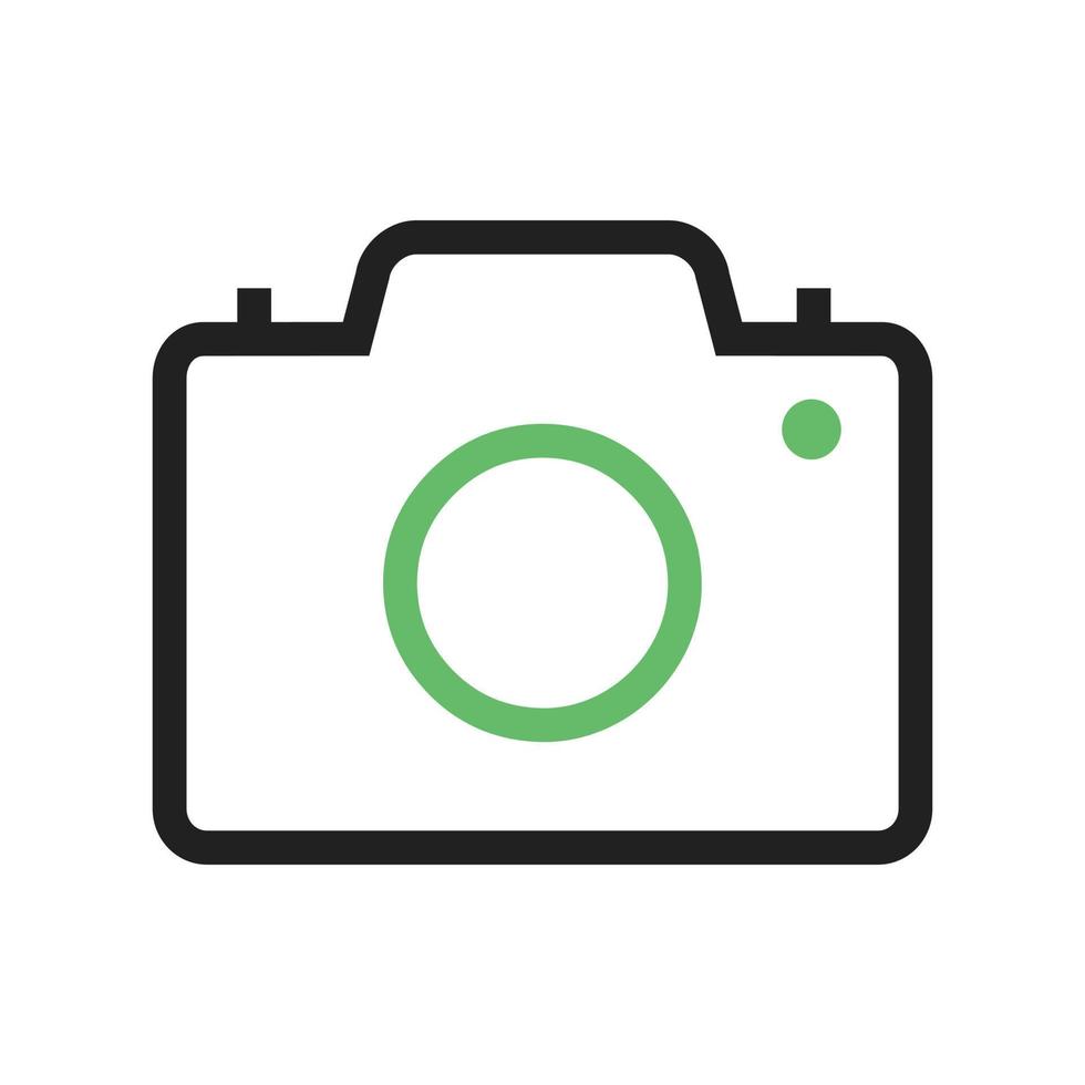 Camera Line Green and Black Icon vector