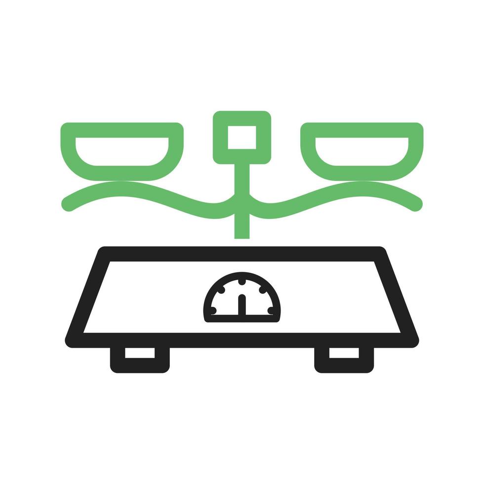 Measuring Scale Line Green and Black Icon vector