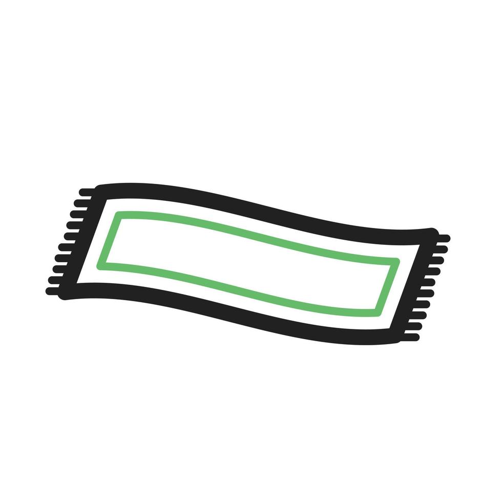 Magic Carpet Line Green and Black Icon vector