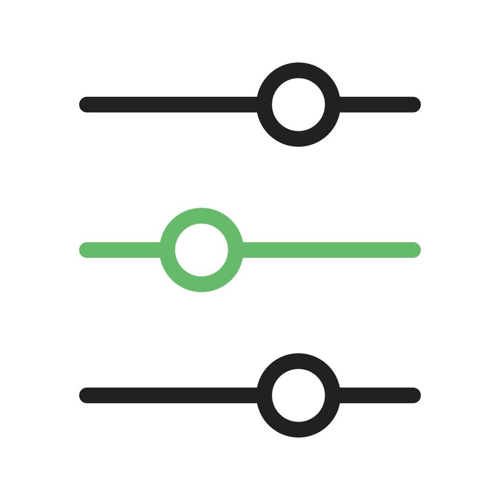 Controls Line Green and Black Icon vector
