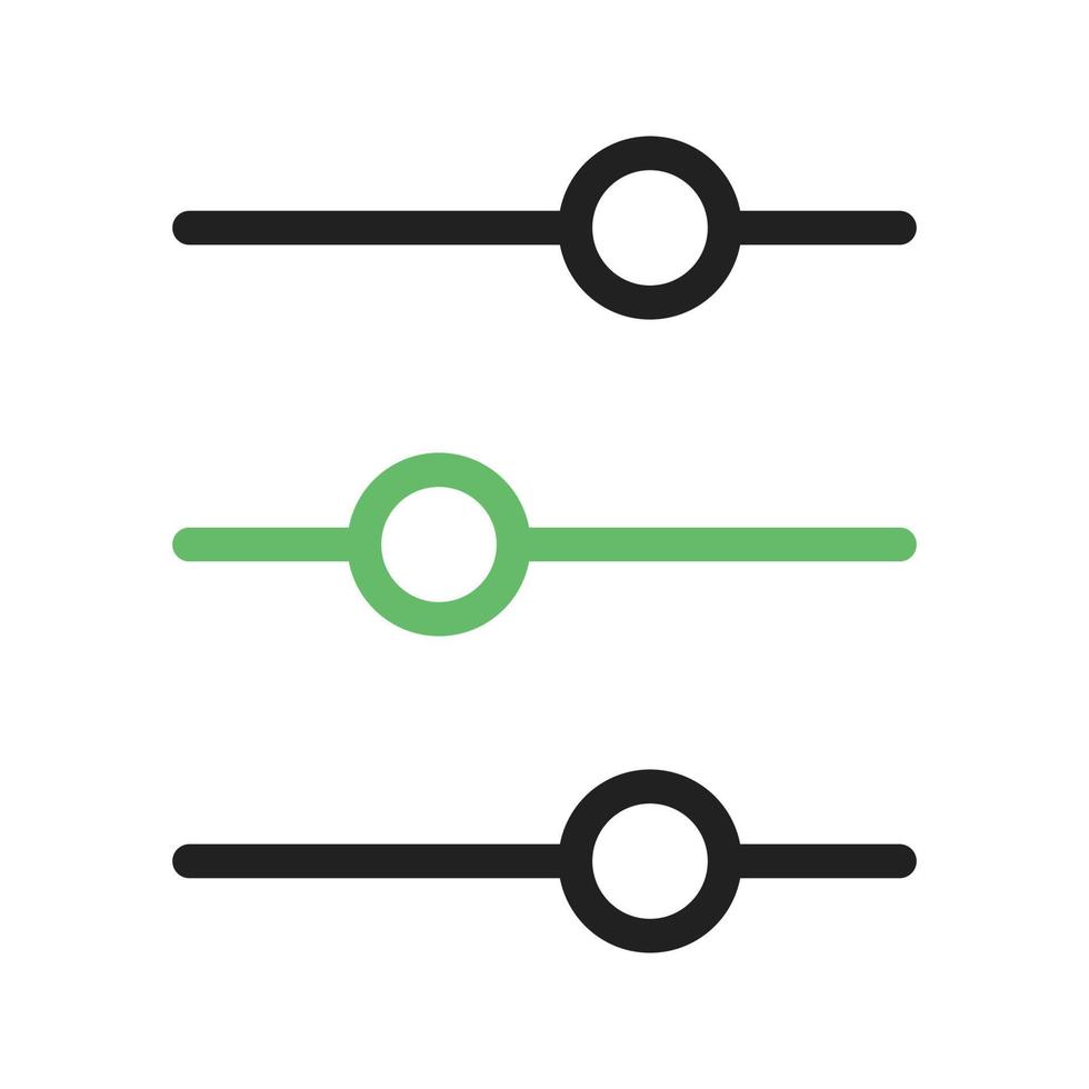 Controls Line Green and Black Icon vector