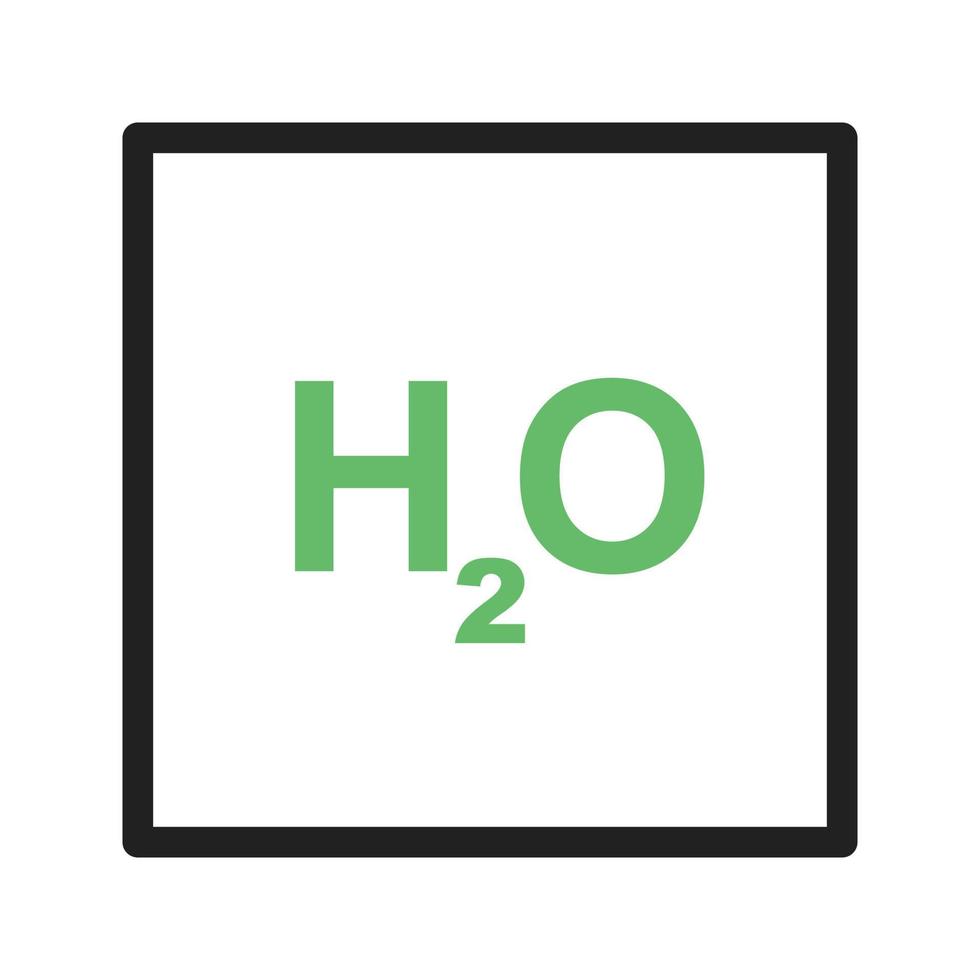 H2O Line Green and Black Icon vector