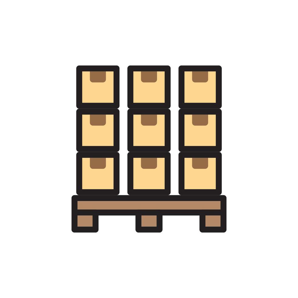 Boxes on a Pallet Icon EPS 10 vector