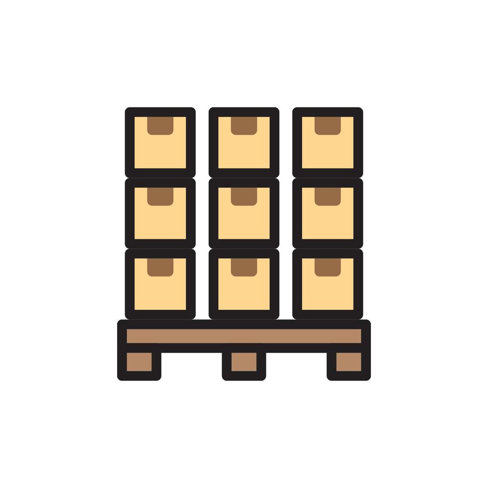 Boxes on a Pallet Icon EPS 10 vector