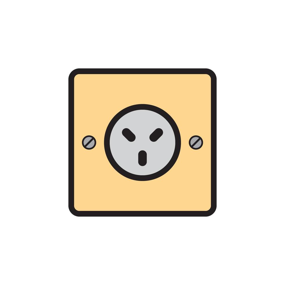 toma de corriente enchufar icono eps 10 vector