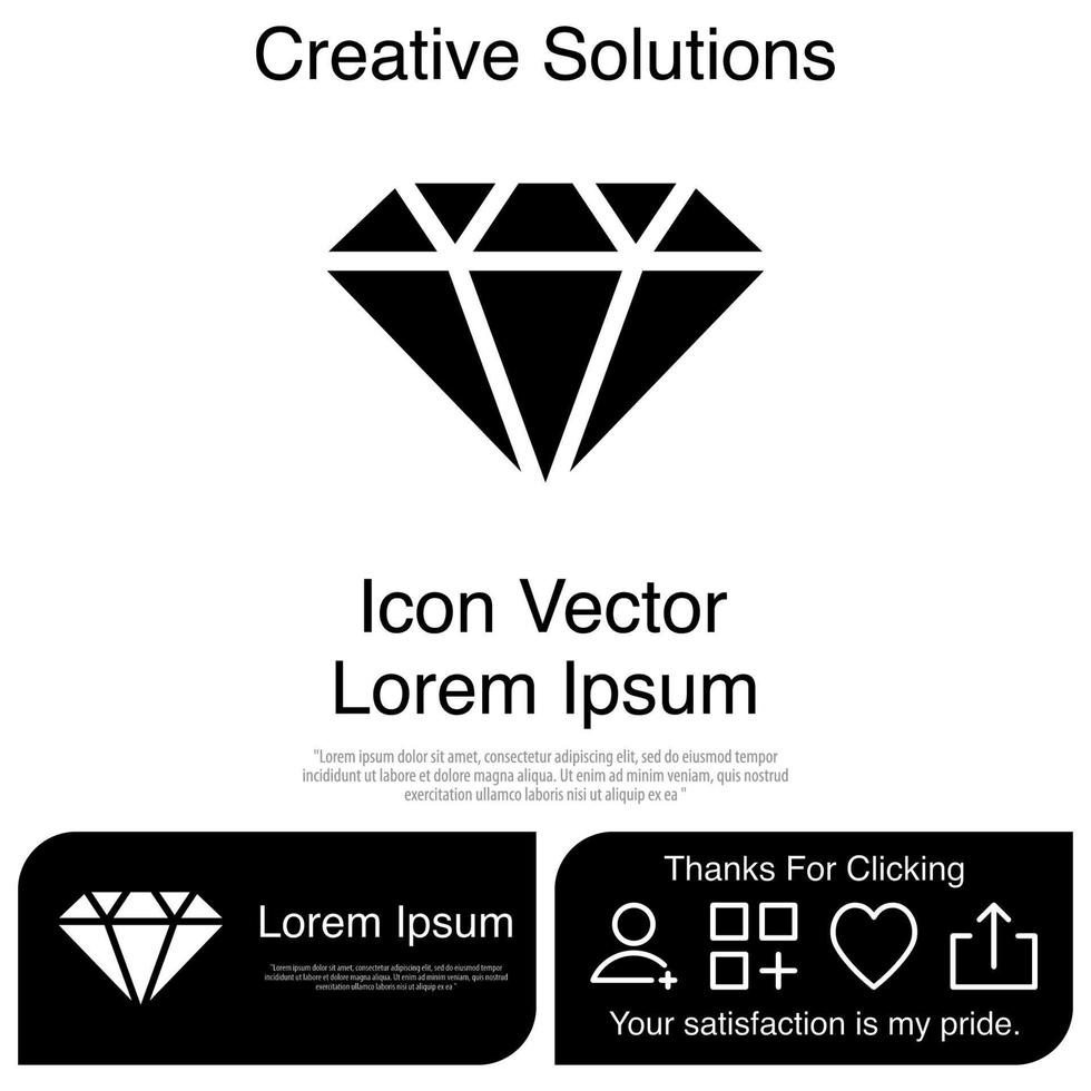 icono de diamante eps 10 vector